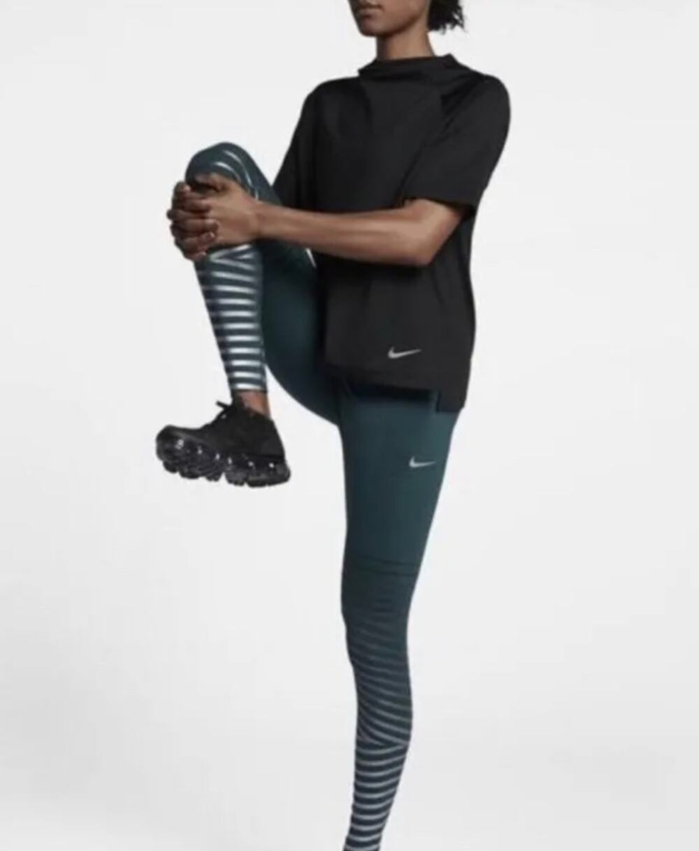 NIKE Green Epic Lux Yoga Leggings Elastic Waist Pull On Performance Sz M Medium